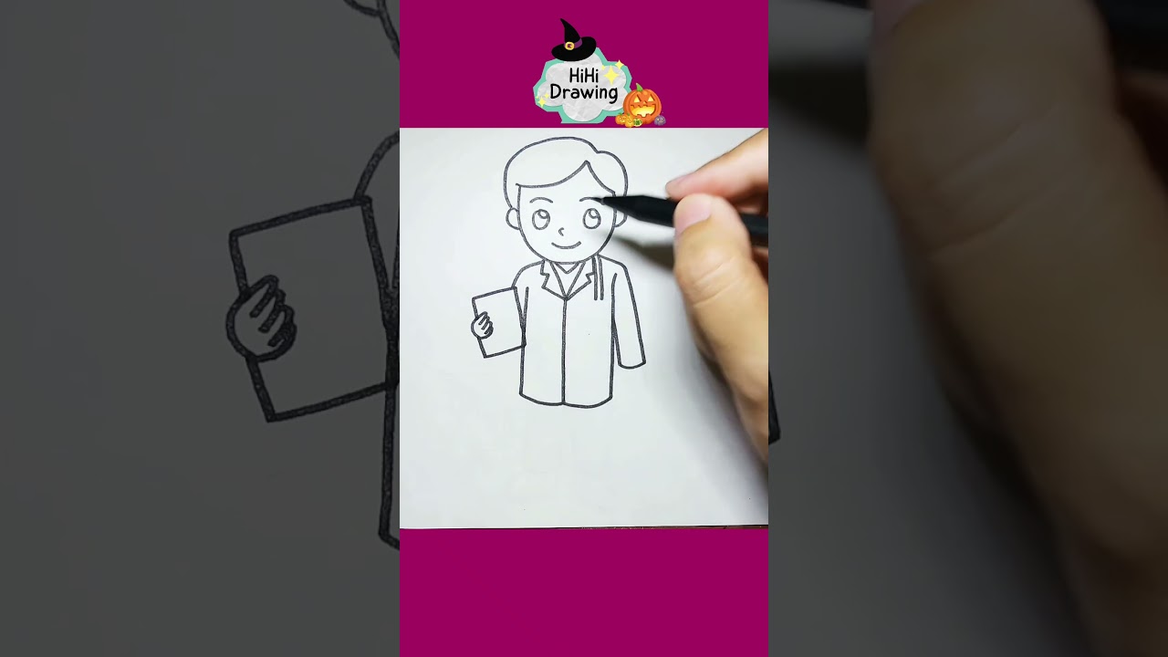 How To Draw a Doctor Easily 