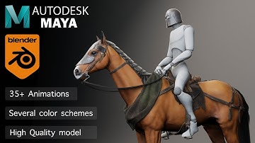 Medieval Horse for Blender | Unreal Engine | Unity | Maya