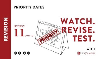 Patent Agent Exam - Revision - Section 11 - Priority Dates (Part 1)