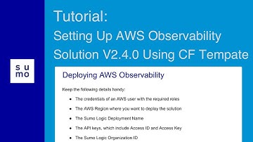 Tutorial: Setting Up AWS Observability Solution V2.4.0 Using CloudFormation Template