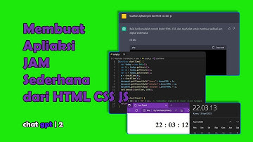 Membuat Aplikasi Jam Digital Di Chat Gpt Mudah Dari Html Css Dan Js
