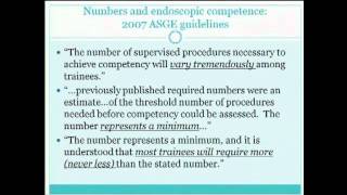 Current Requirements for Training in Flexible Endoscopy: John Mellinger, M.D.