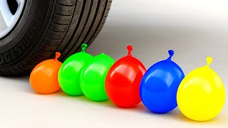 Experiment Car Vs Super Squishy Balloons - 자동차로 바삭하고 부드러운 것들을 부수기 Y4Test