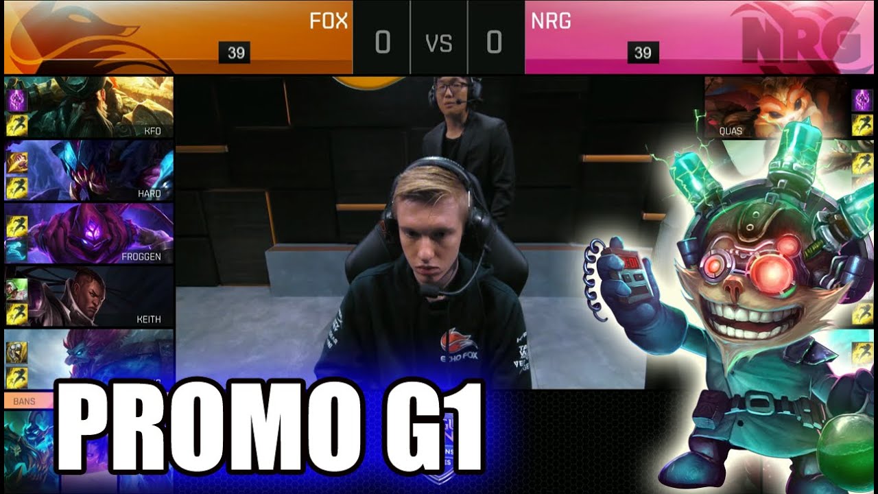 Echo Fox vs NRG eSports | Game 1 S7 NA LCS Spring 2017 Promotion Tournament | FOX vs NRG G1 1080p