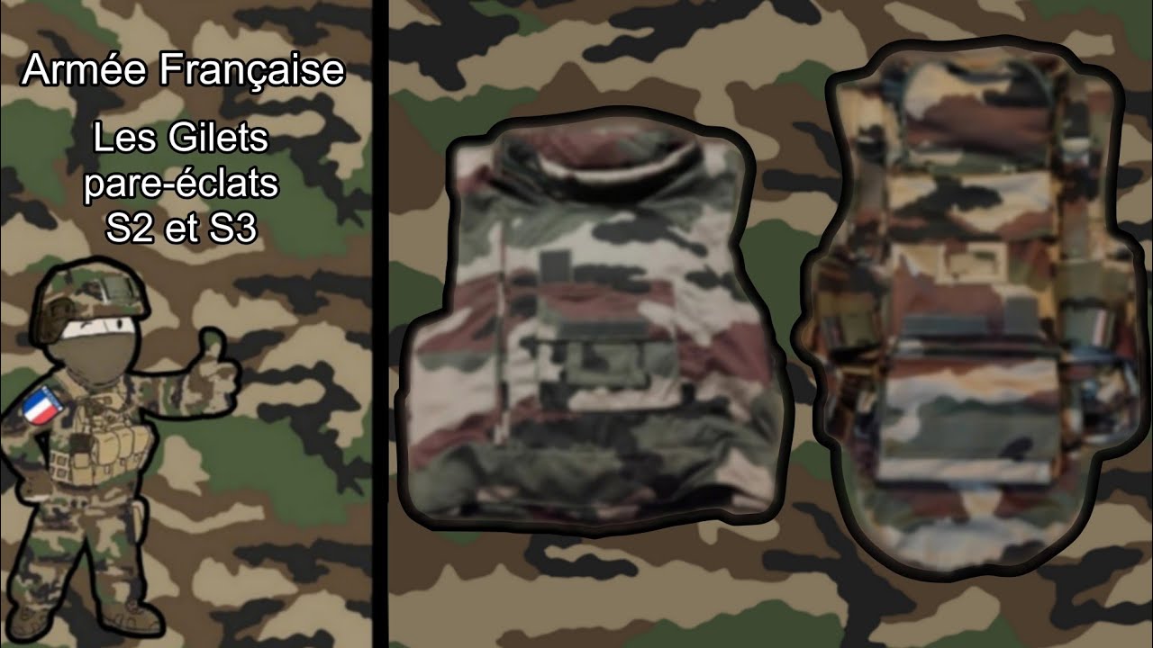 Gilet Pare-balles Armée Française Surplus - Camouflage Daguet, Neuf Sans étiquette, Unisexe