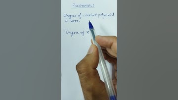 Degree of constant polynomial