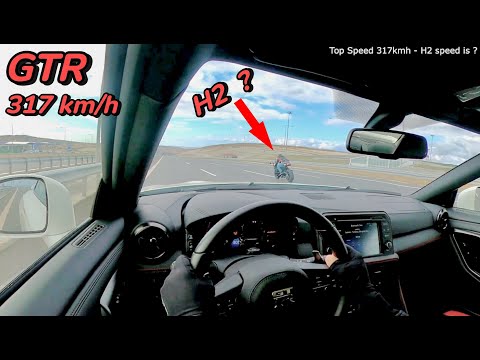 Nissan GTR NISMO vs Kawasaki H2 TOP SPEED Bike vs Car Roll Race