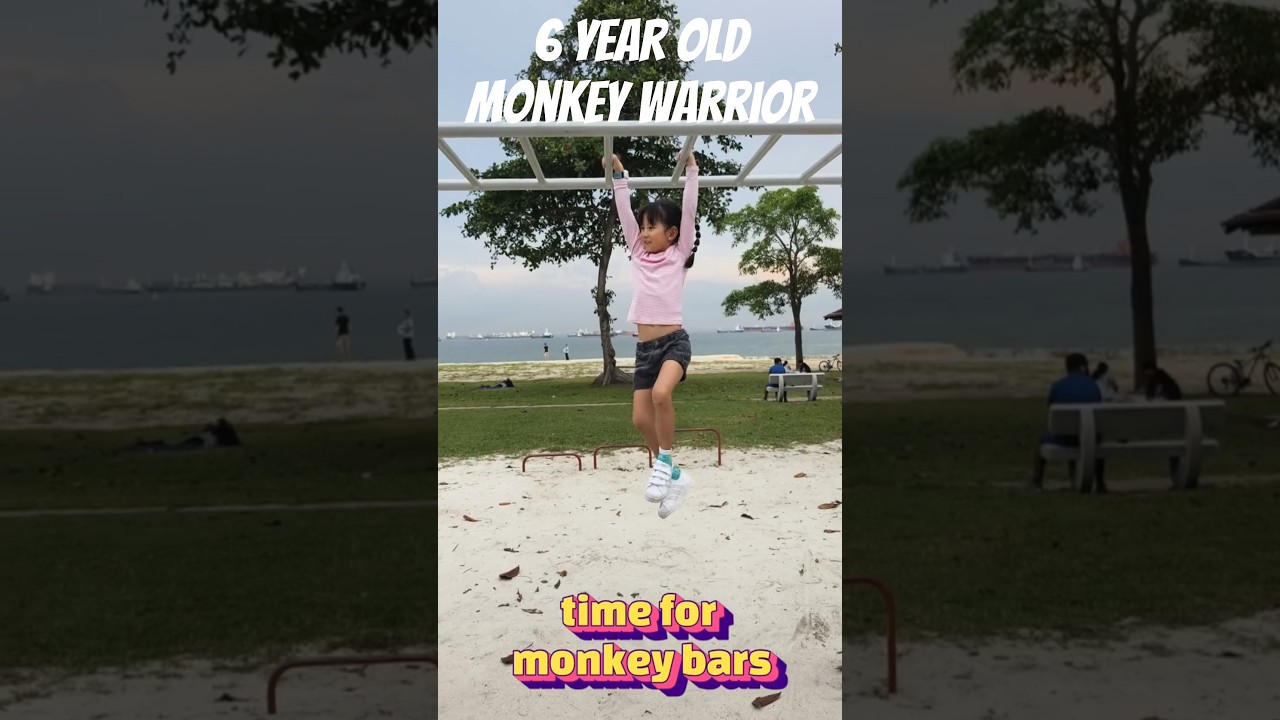 6-Year-Old Ninja Warrior Wannabe! 💪 Jayna Conquers the Monkey Bars Like a Pro! 🐒🔥