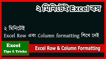 Rearrange Excel Row and Column l Insert Excel Row and Column l Bivash Academy