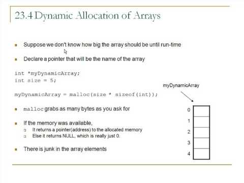 23 C Dynamic Memory Allocation - YouTube