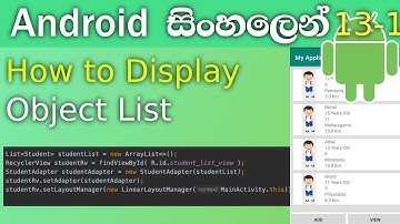 ArrayList-Recyclerview-RecyclerviewAdapter-LayoutMannager - Android tutorial sinhala #13-1