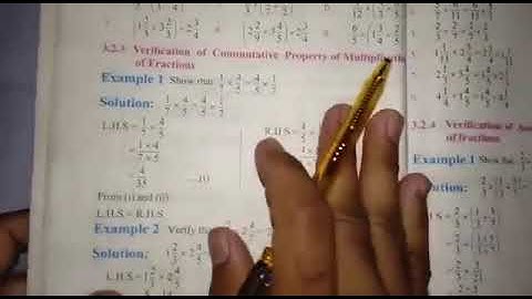 Verification of Commutative Property of Multiplication of Fractions