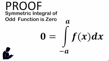 Proof that the Integral of an Odd Function is 0 (Symmetric Integral).