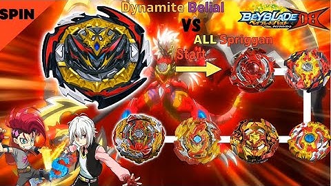 베이블레이드 버스트 DB 다이너마이트 벨리알 VS 올 스프리건 배틀 【Dynamite Belial VS ALL Spriggan】 battle Beyblade Burst DB