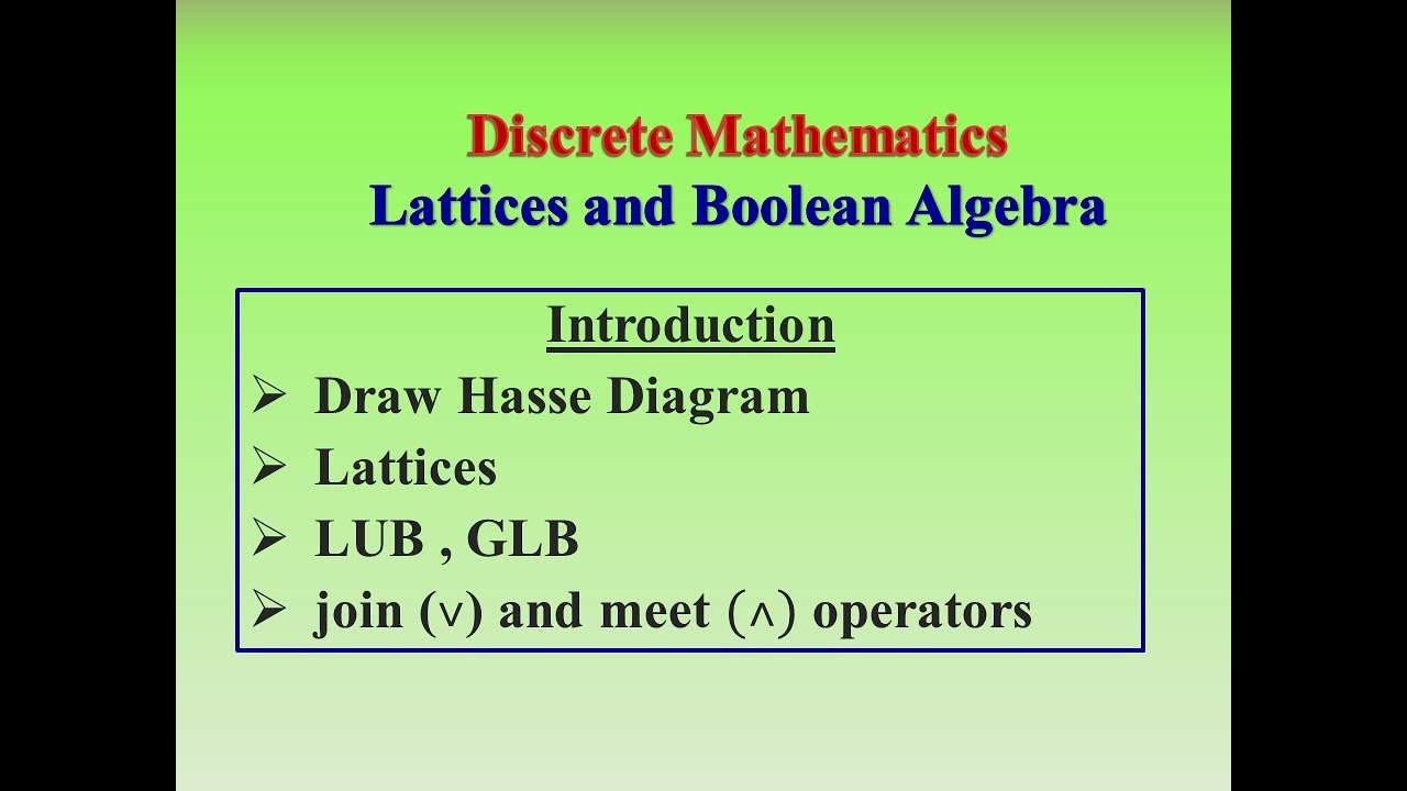 Hasse diagram # Lattices # join and meet operator # Discrete Mathematics # in Tamil
