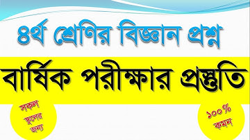 ৪র্থ শ্রেণির বিজ্ঞান বার্ষিক পরীক্ষার নমুনা প্রশ্ন|Class 4 Science Annual Exam Sample Questions|