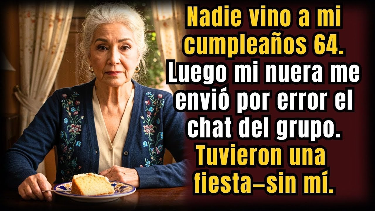 Nadie vino a mi cumpleaños número 64 — pero mi nuera me envió por error el chat del grupo