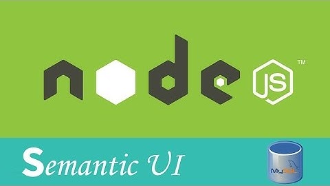 Crud con Node JS, Express JS, MySQL y Semantic UI (5/8)