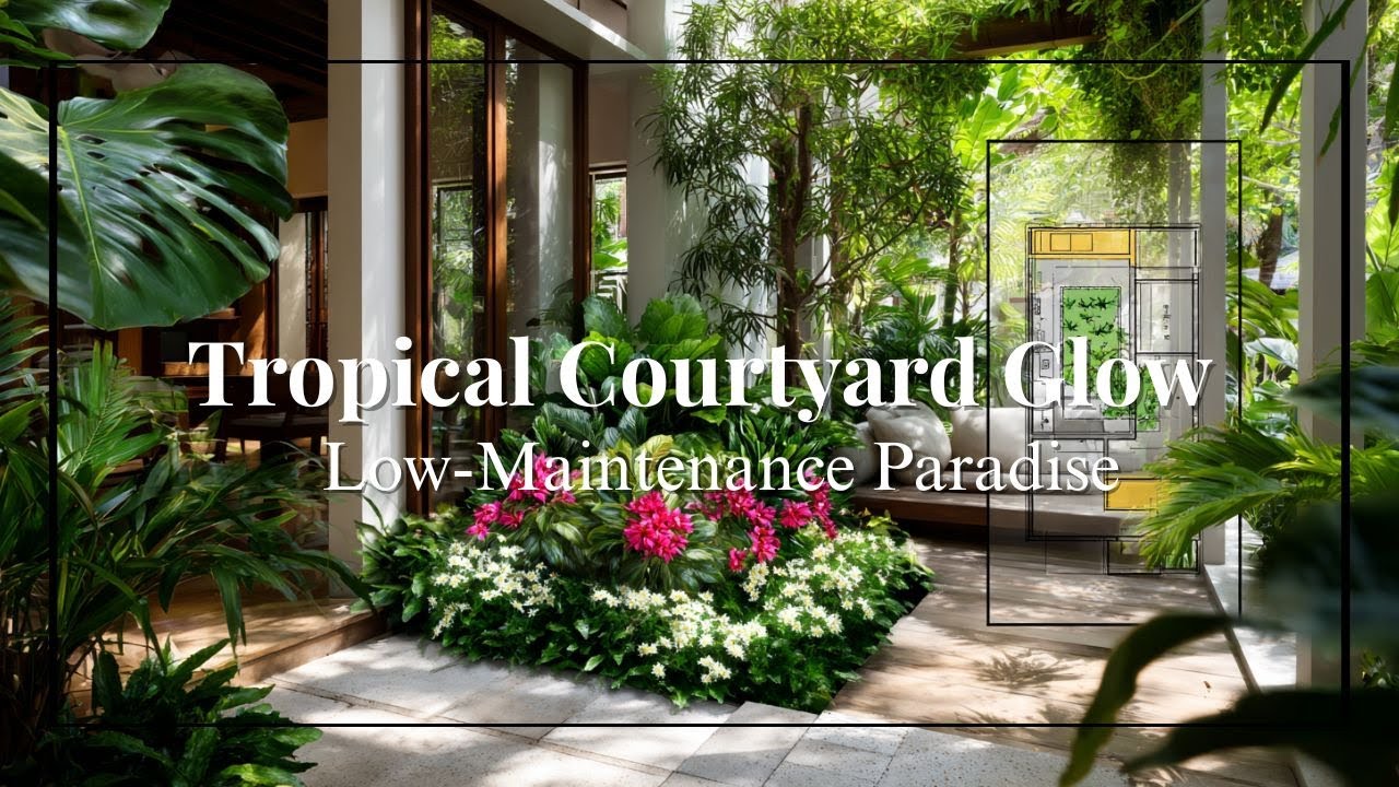 Tropical Courtyard Garden Makeover   Lush, Low Maintenance Design for Outdoor Relaxation