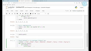 Python Programlamaya Giriş Bölüm 20: List Comprehension