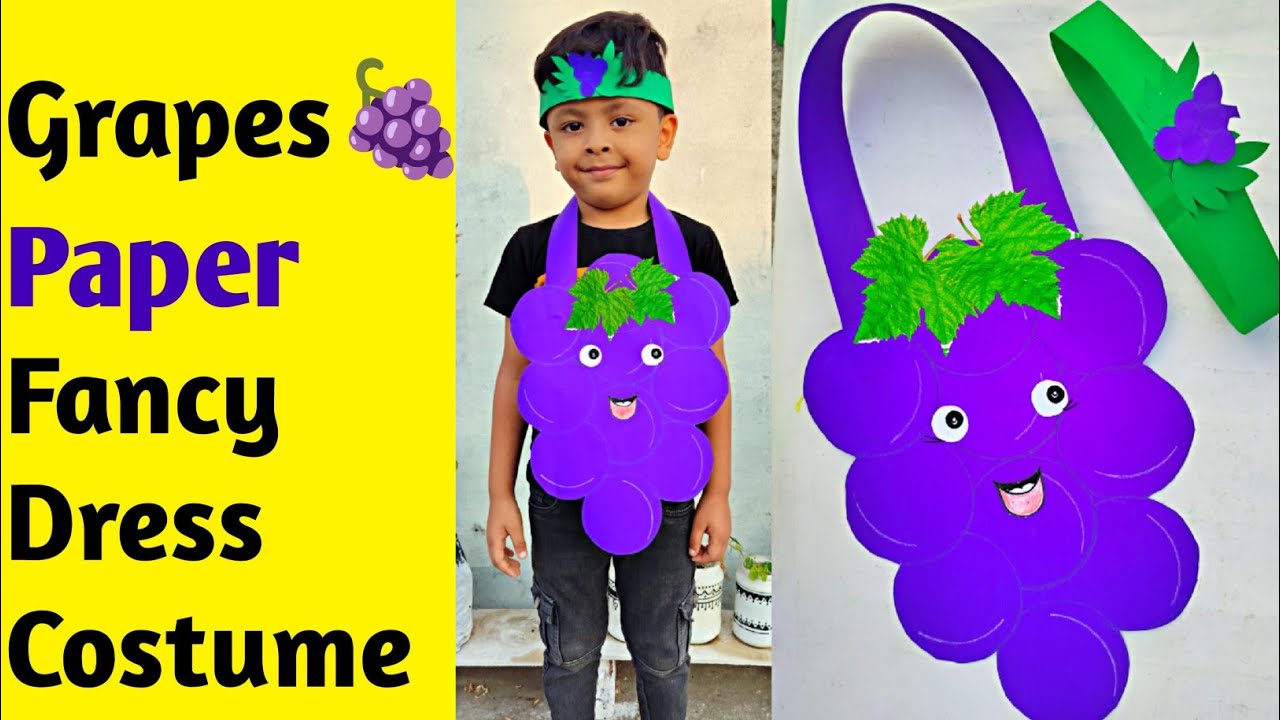 How to make Fancy Dress Costume for Kids। Fruit Fancy Dress Compitition Ideas। Grapes Fancy Dress