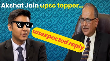 unexpected reply by Akshat Jain😱 । sigma rule 💯 । We should not select me .😱 #shorts