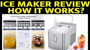 Chefavor Countertop Ice Maker Machine 9 Bullet Ice Cubes S or L Ready in 6-8 Minutes
