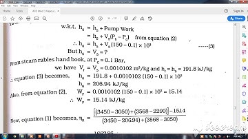 Numerical 9 part 2 Reheat Problem using Mollier Diagram Vapour Power Cycle