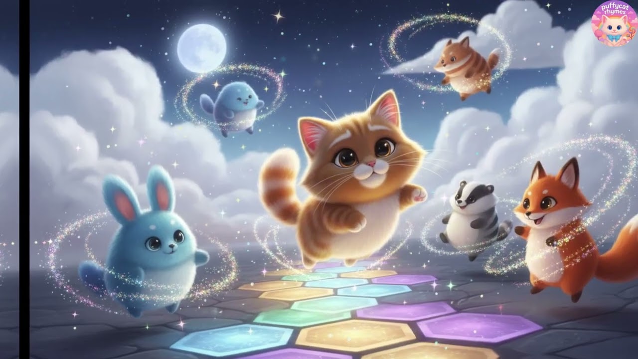 🥦🍎Puffy Cat: Kids Learn Good Habits! Healthy Eating, Yummy Vegetables & Strong Body Rhymes for Kids!