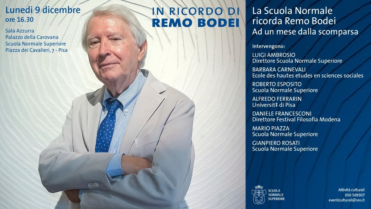 In ricordo di Remo Bodei - 9 dicembre 2019