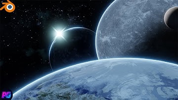 How to create space scene in blender | Timelapse tutorial