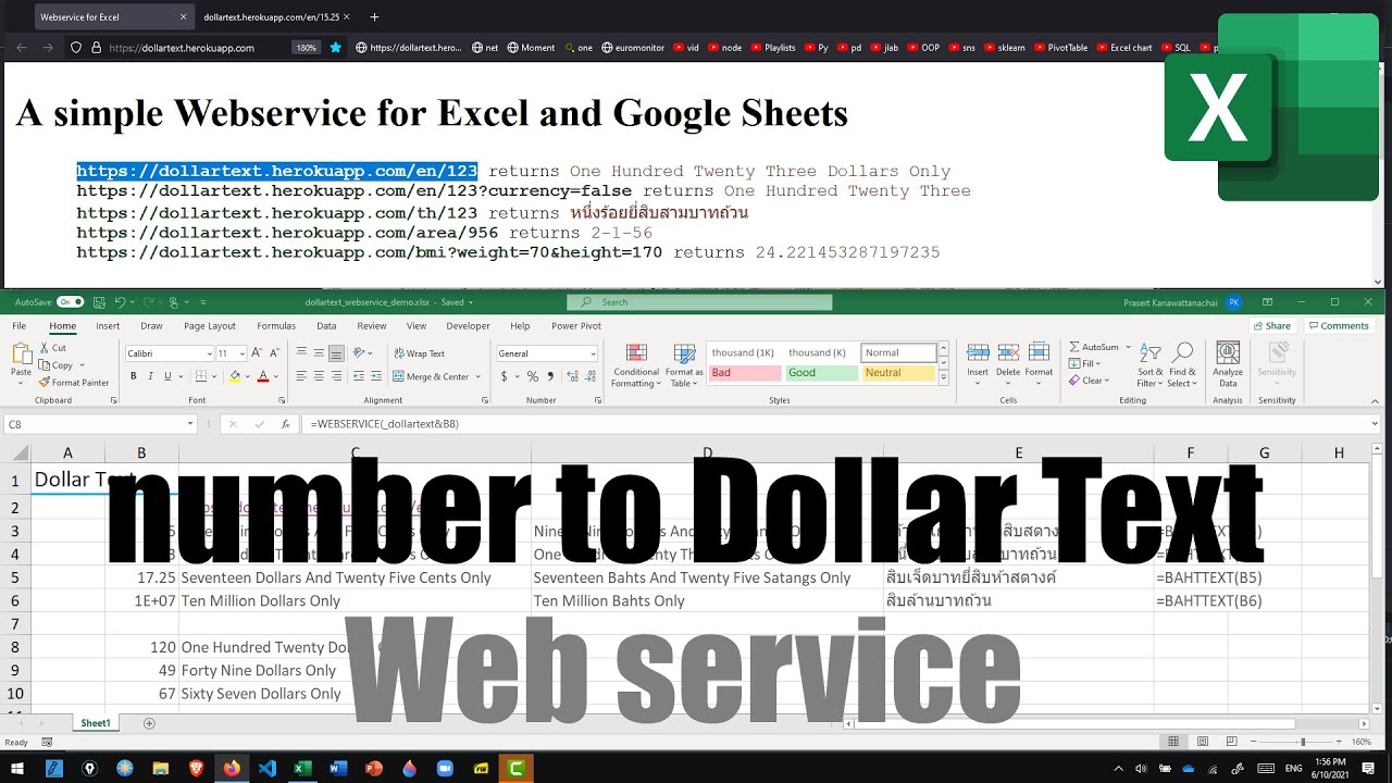 คำ สั่ง แปลง ตัวเลข เป็น ภาษา อังกฤษ  Update 2022  แปลงตัวเลขเป็นจำนวนเงินภาษาอังกฤษ (Dollar Text) ด้วย Web Service