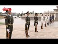 President Emmerson Mnangagwa laying a wreath at the Tiananmen Square in Beijing