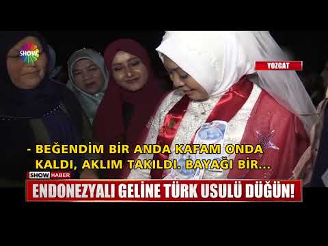 Endonezyalı geline Türk usulü düğün!