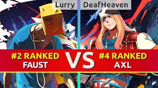 GGST ▰ Lurry (#2 Ranked Faust) vs DeafHeaven (#4 Ranked Axl). High Level Gameplay Profile