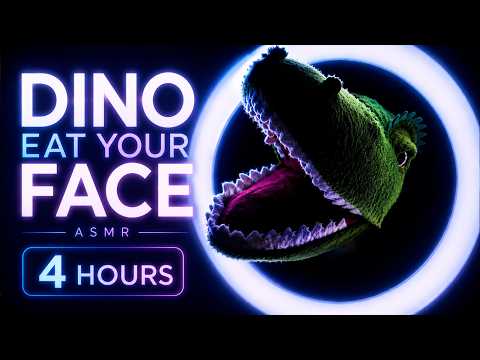ASMR DINO eats your face until you fall asleep 4 hours binaural