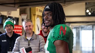 Nebraska quarterback Jeff Sims "the coldest I've ever been in is 47"