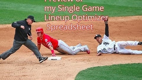 Preview of SingleGameDFS.com Spreadsheet Optimizer Tool - Draftkings & Fanduel