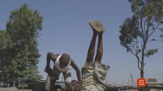 Amazing self taught acrobats in Kibera Slum, Nairobi, Kenya