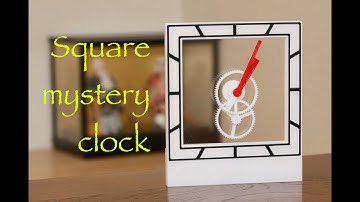 3D printed square mystery clock - Can you guess how it works?