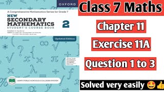 Chapter 11 Exercise 11A || Oxford secondary mathematics book 2 updated edition 