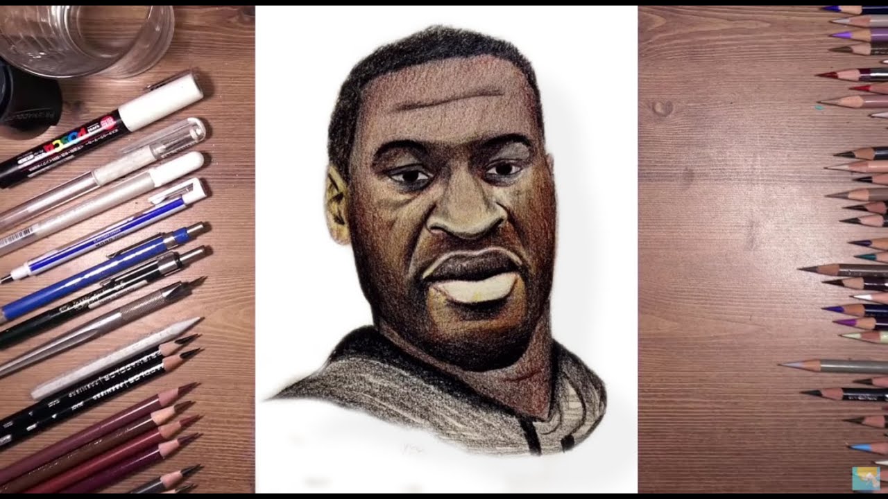 George Floyd Drawing Tutorial R.I.P. George Floyd - I Tribute Drawing | Black Lives Matter - YouTube