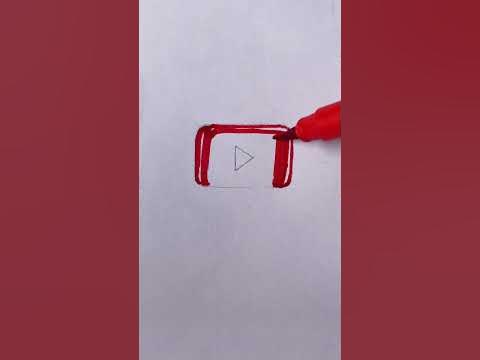 How To Draw - Easy YouTube Logo #shorts - YouTube