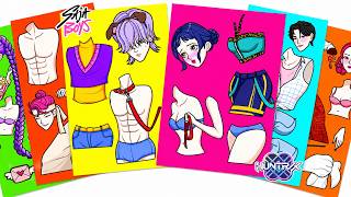 KPOP DEMON HUNTERS - LOVE STORY of HUNTRIX and SAJA BOYS | Sticker Book DIY