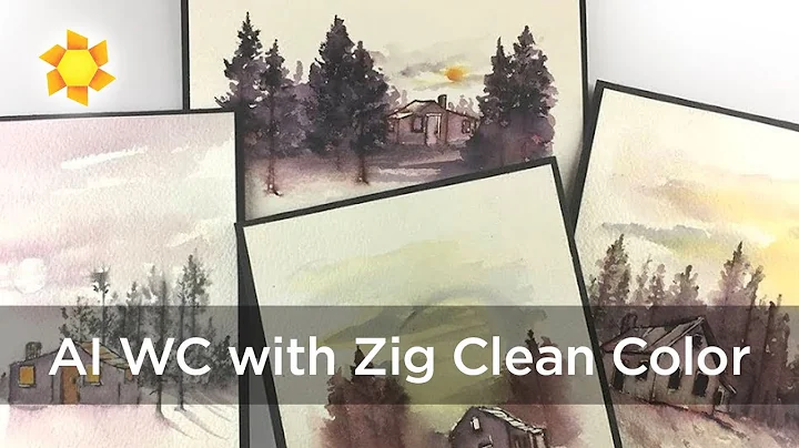 AI Watercolor scenes with Zig Twin Tip Markers