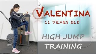 Valentina 11 years old, High Jump Training.