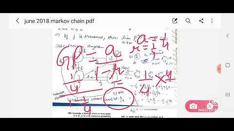 CSIR NET JUNE 2018 MARKOV CHAIN