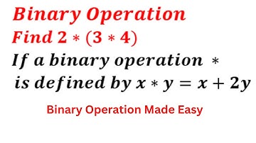 Binary Operation | How to solve Questions on Binary Operation