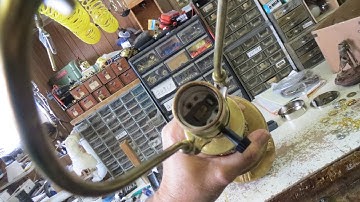 Tall Brass Table Lamp with 3 way Socket Replacement