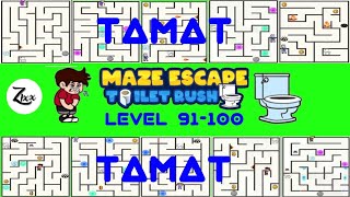 "TAMAT" Game puzzle labirin maze escape toilet rush LV 91-100, android game screenshot 3